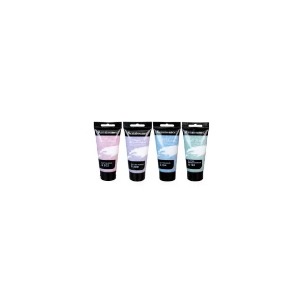 Akryylimaalit 75 ml, glitteri