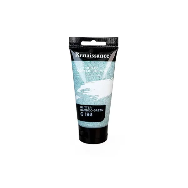 Akryylimaali 75 ml, Glitter Bamboo Green