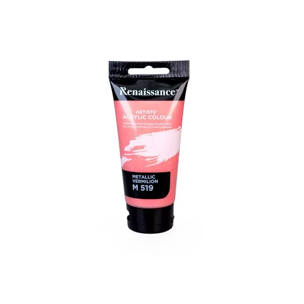 Akryylimaali 75 ml, Metallic Vermilion