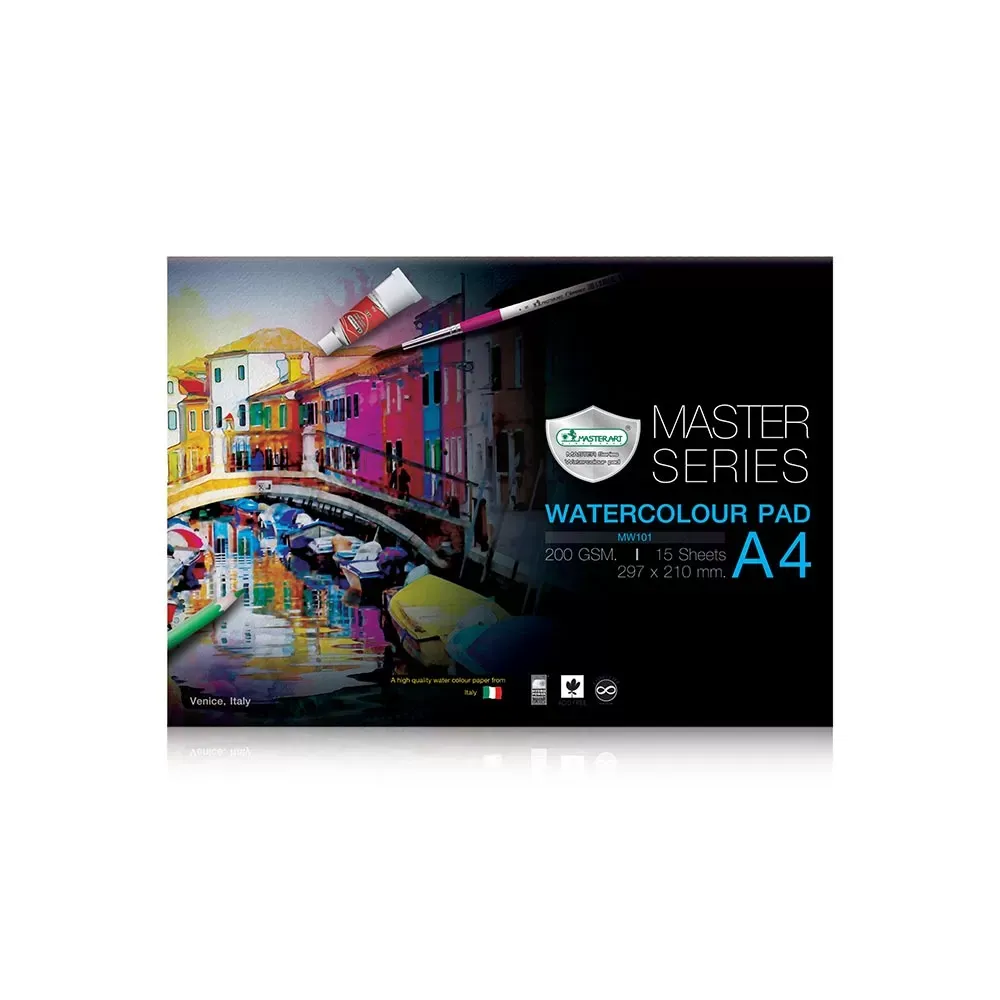 Sileäpintainen vesivärilehtiö A4, 200 g