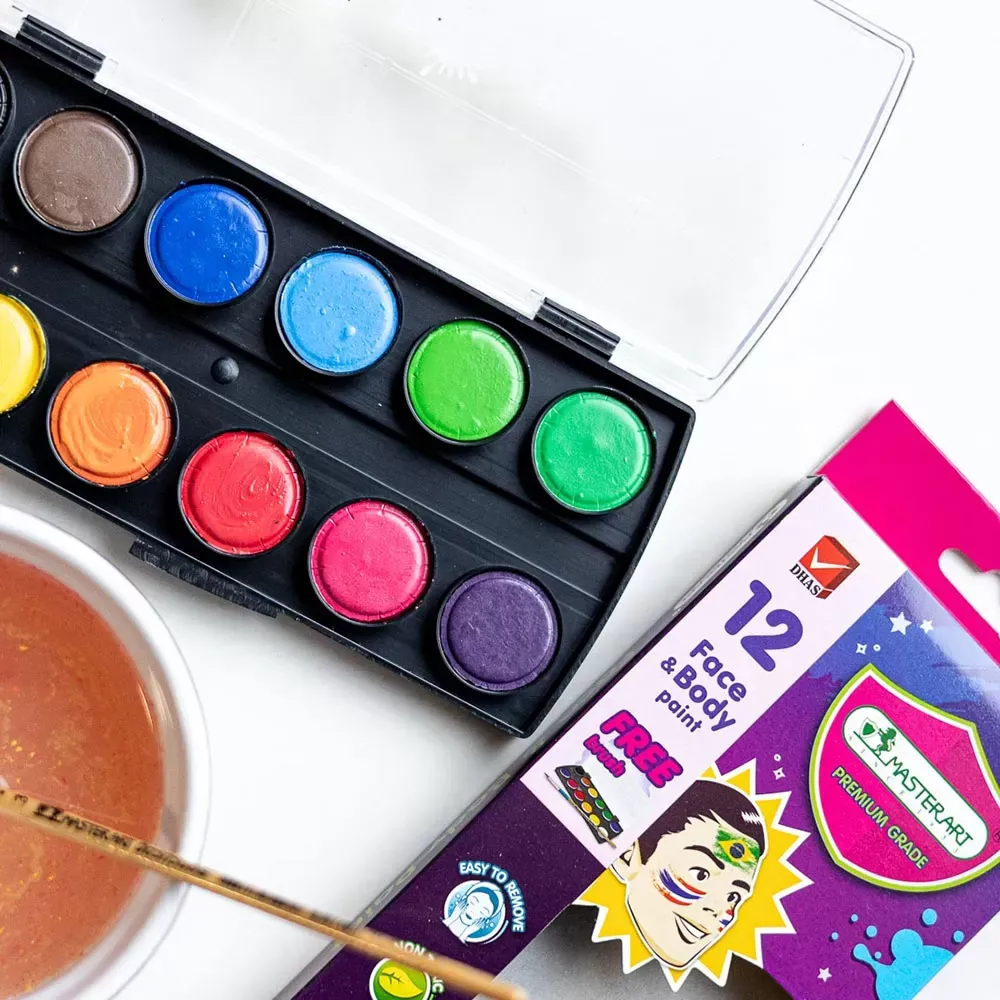 Kasvomaalisetti, 12 väriä