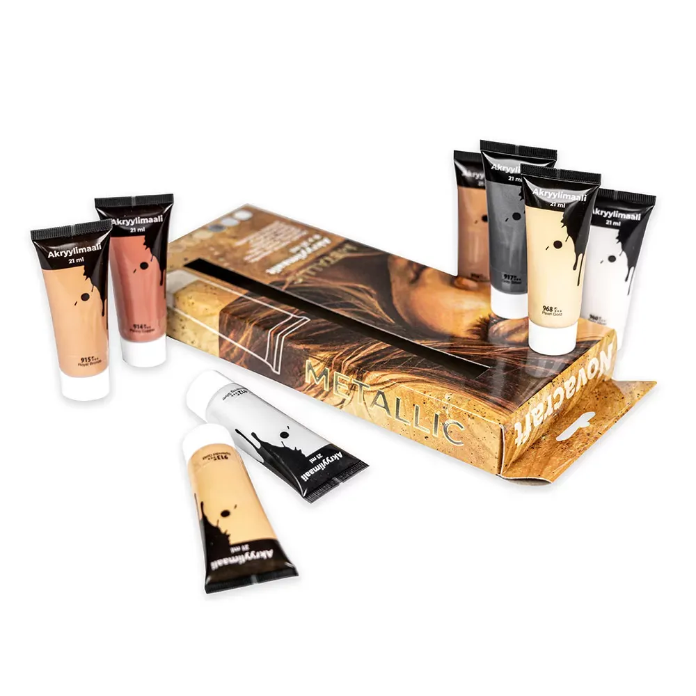 Akryylimaalit Metallic 8 x 21 ml
