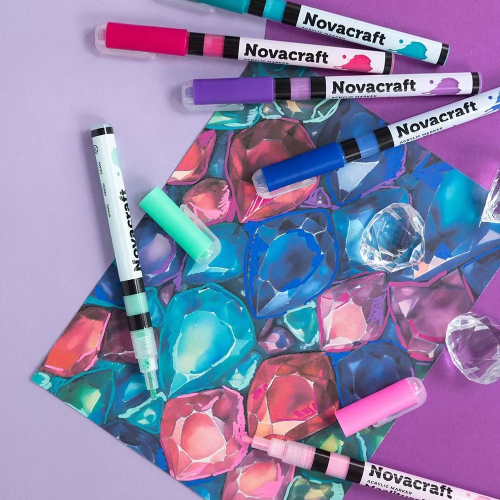 Maalitussi 6 kpl Cool Gemstone