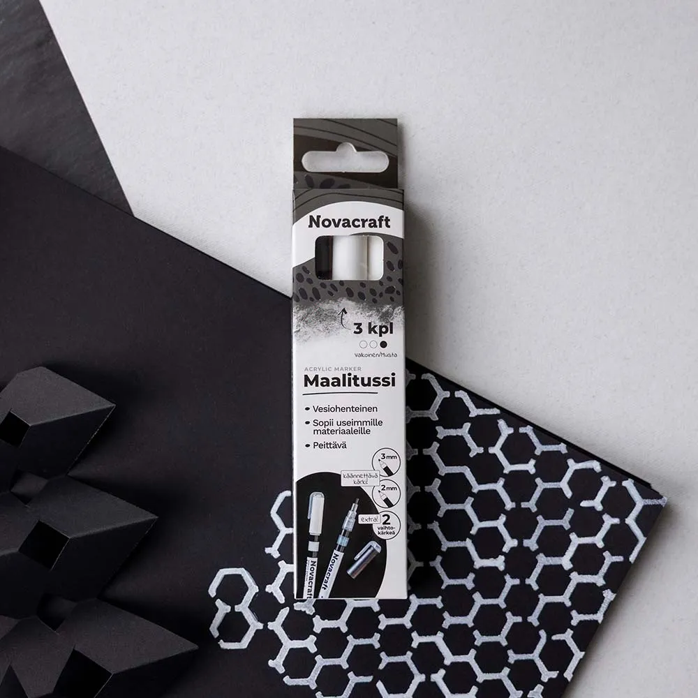 Maalitussi 3 kpl musta ja valkoinen