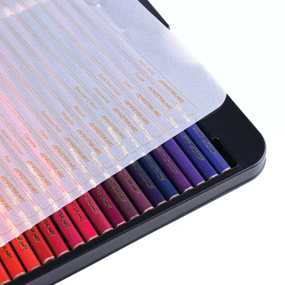 Värikynät 150 kpl metallilaatikossa