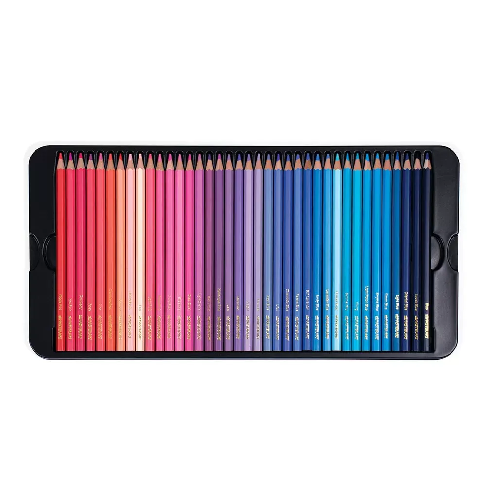 Värikynät 150 kpl metallilaatikossa