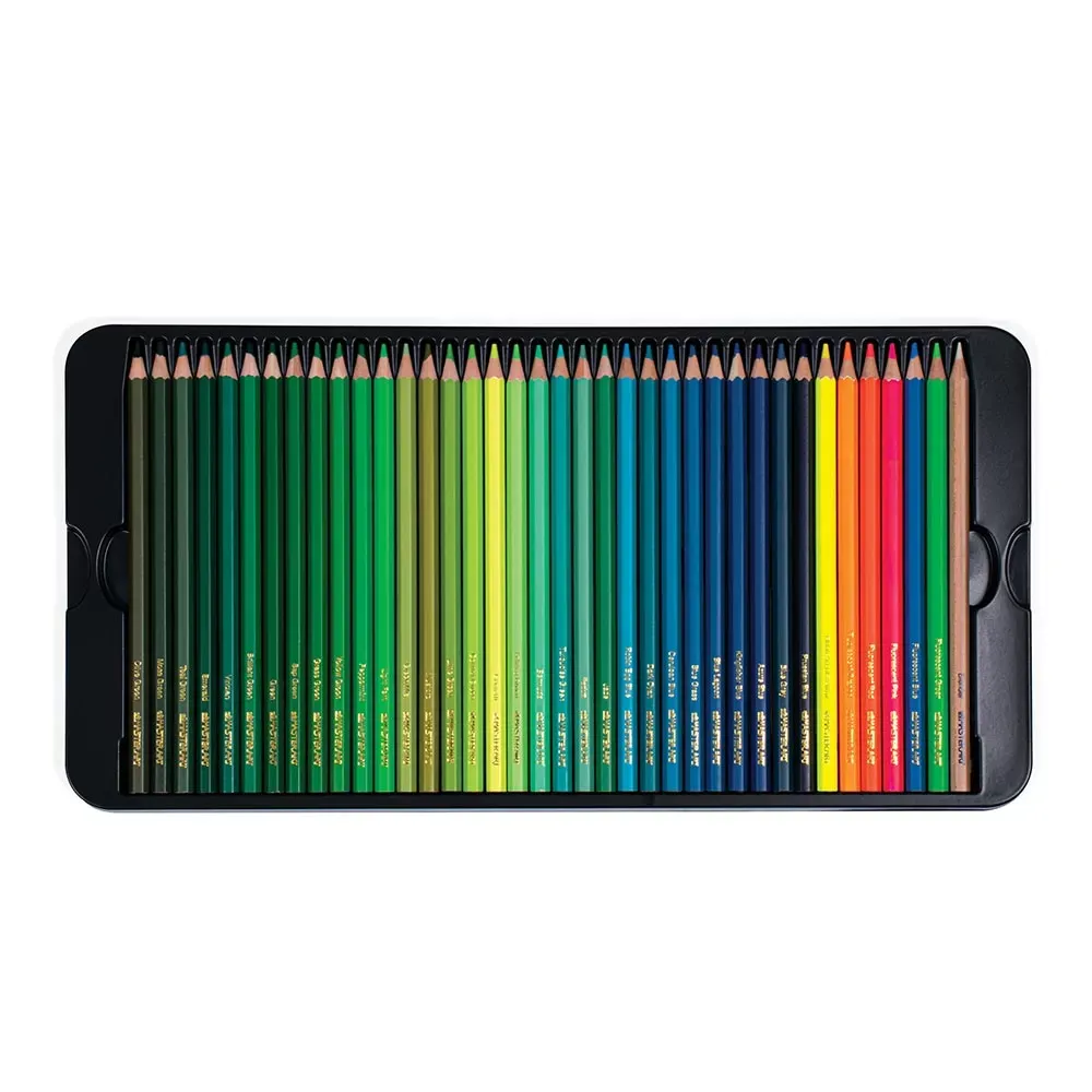 Värikynät 150 kpl metallilaatikossa