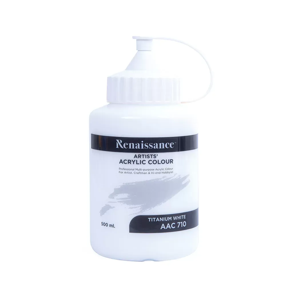 Akryylimaali 500 ml, Titanium White