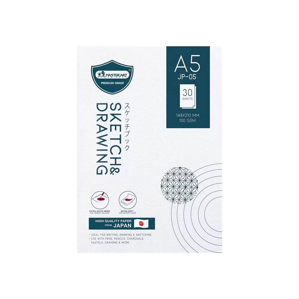 Piirustuslehtiö A5, 100 g, 30 sivua
