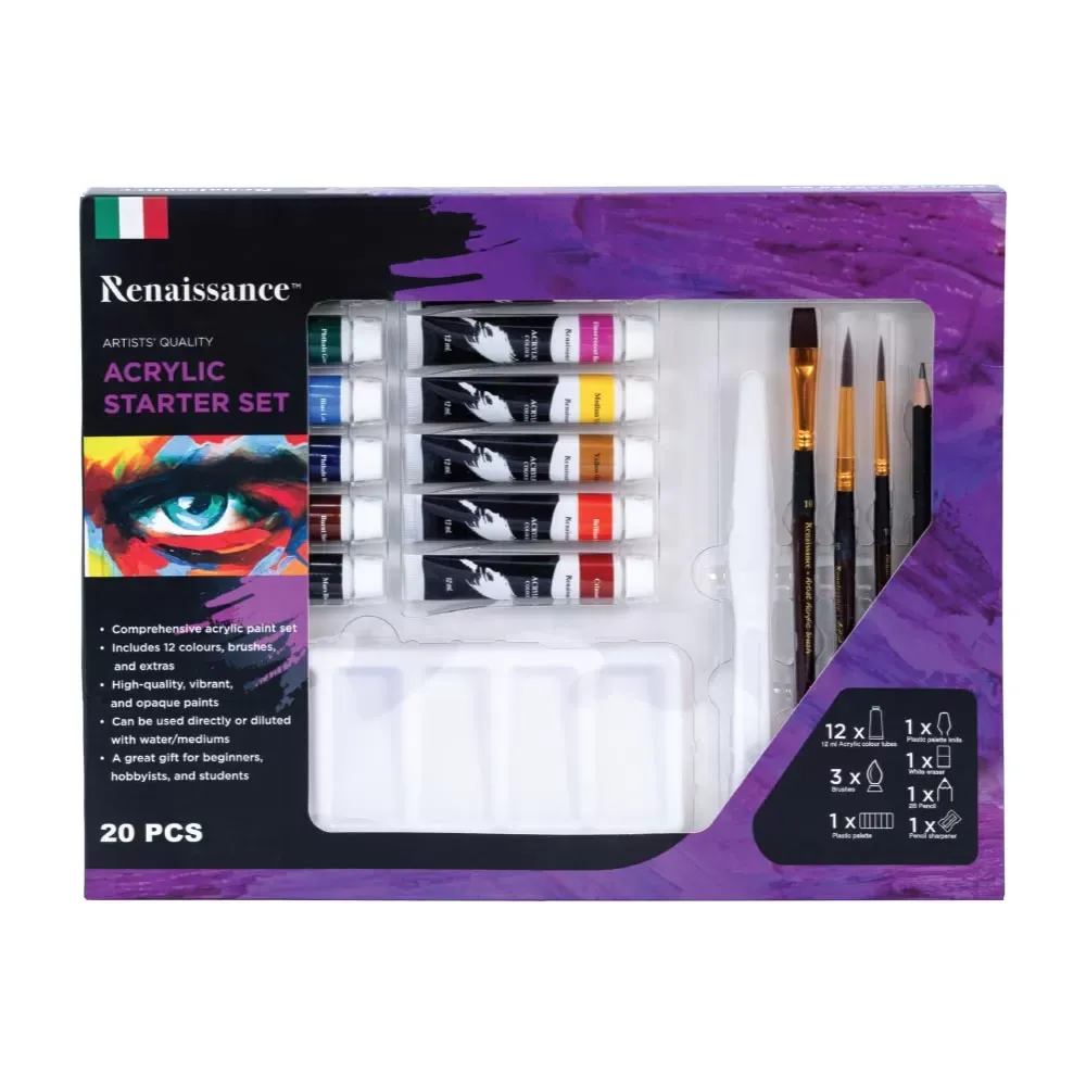 Akryylimaalauksen aloituspakkaus