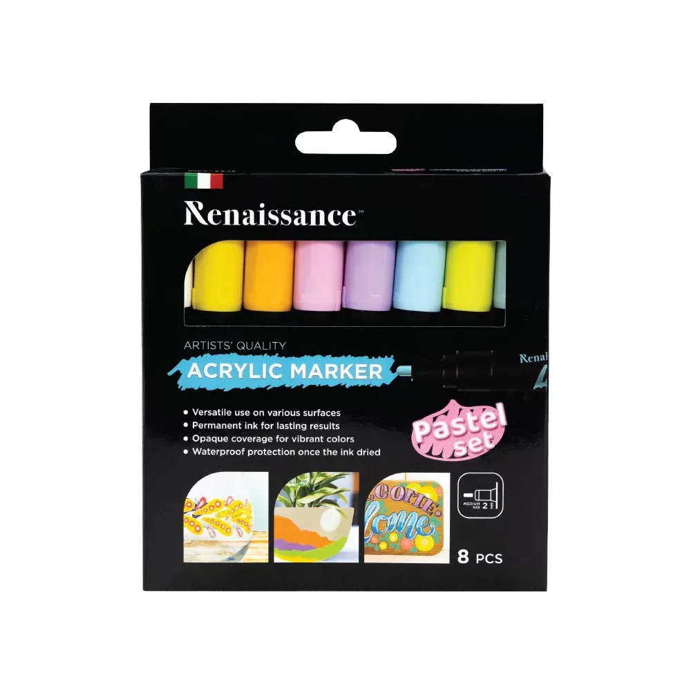 Akryylitussit 8 kpl, pastellivärit