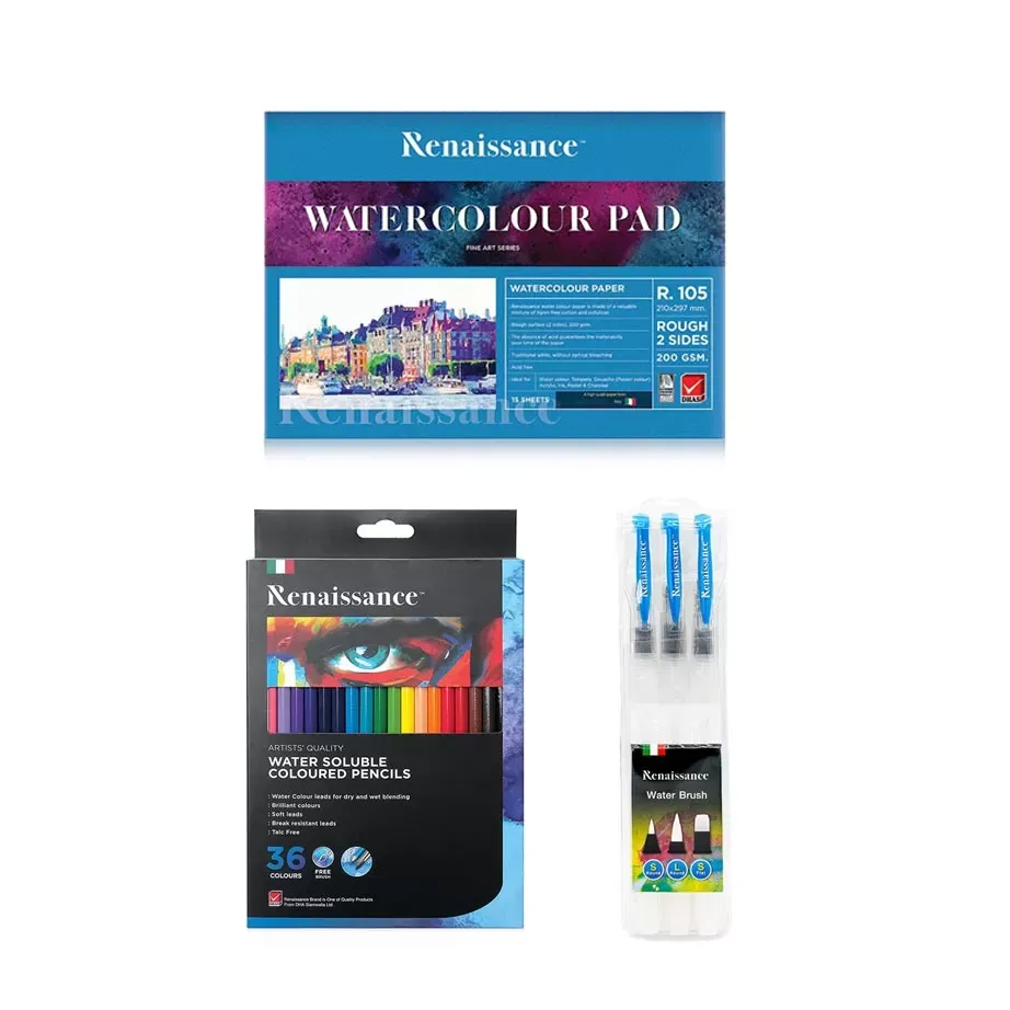 Akvarellikynäpakkaus 3 tuotetta